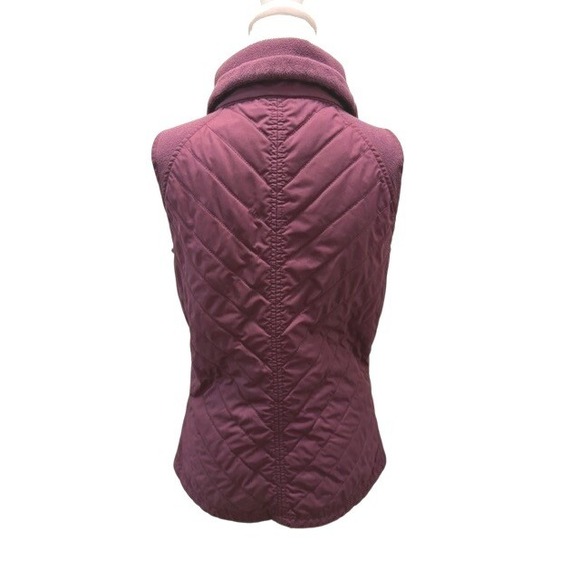 Columbia Womens Quilted Fleece Panel Full Zip Vest Plum Purple Small RN69724 - Picture 3 of 7